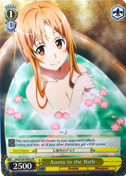 Asuna in the Bath (SAO/S20-PE02 PR) (Promo) [Sword Art Online] | Cracking-Singles
