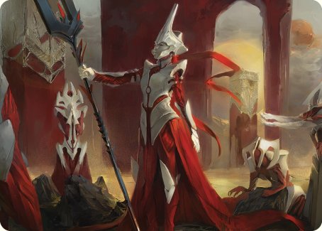 Porcelain Zealot Art Card [Phyrexia: All Will Be One Art Series] | Cracking-Singles