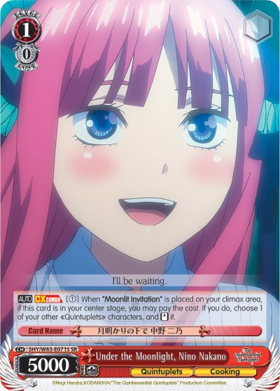 Under the Moonlight, Nino Nakano (5HY/W83-E071S SR) [The Quintessential Quintuplets] | Cracking-Singles