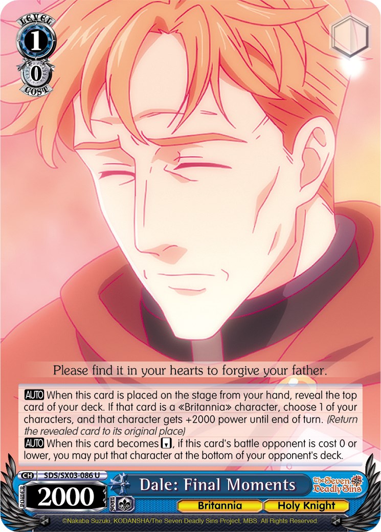Dale: Final Moments (SDS/SX03-086 U) [The Seven Deadly Sins] | Cracking-Singles