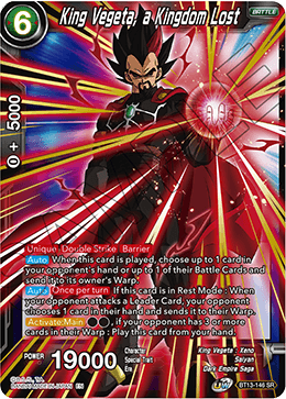 King Vegeta, a Kingdom Lost (BT13-146) [Supreme Rivalry] | Cracking-Singles