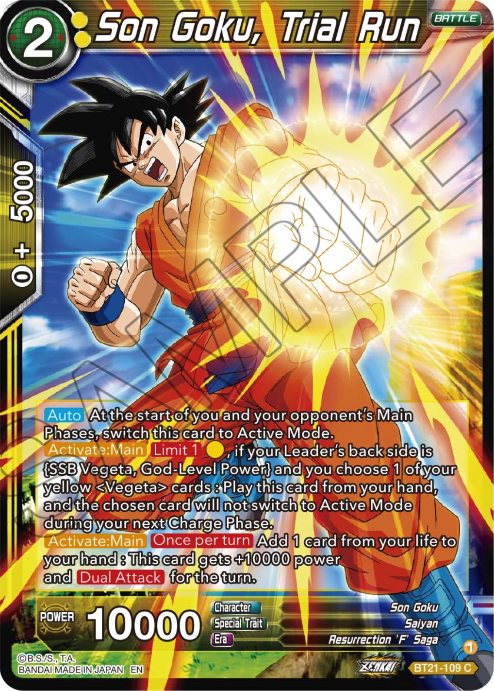 Son Goku, Trial Run (BT21-109) [Wild Resurgence] | Cracking-Singles