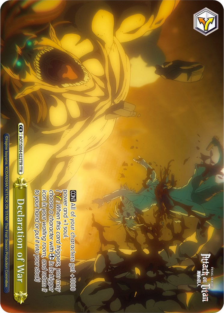 Declaration of War (Foil) [Attack On Titan: Final Season] | Cracking-Singles