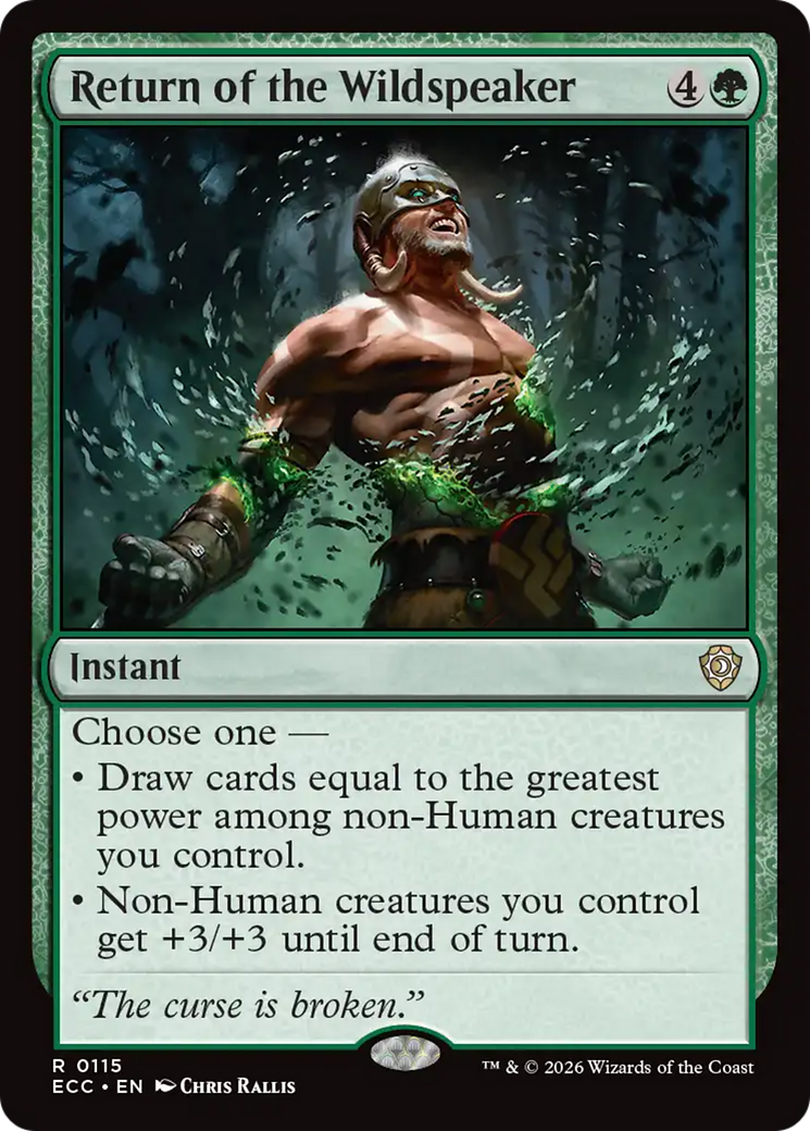 Return of the Wildspeaker [Lorwyn Eclipsed Commander] | Cracking-Singles