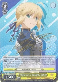 Style of a Knight, Saber (FS/S34-E001SP SP) [Fate/Stay Night [Unlimited Blade Works]] | Cracking-Singles