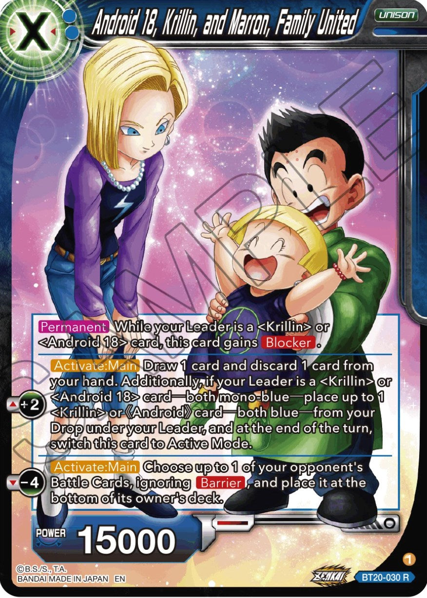 Android 18, Krillin, and Maron, Family United (BT20-030) [Power Absorbed] | Cracking-Singles