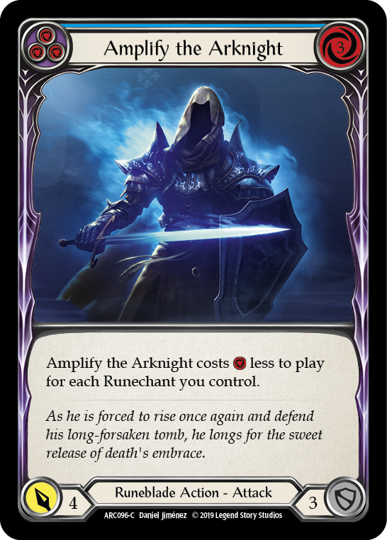 Amplify the Arknight (Blue) [ARC096-C] (Arcane Rising)  1st Edition Normal | Cracking-Singles