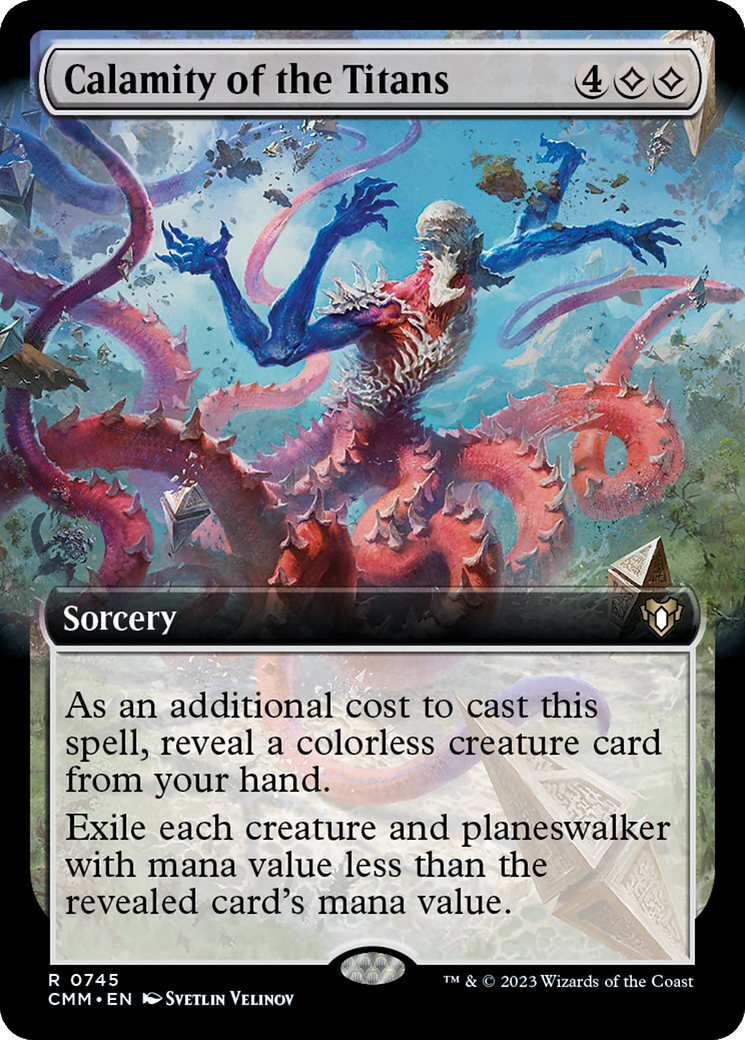 Calamity of the Titans (Extended Art) [Commander Masters] | Cracking-Singles