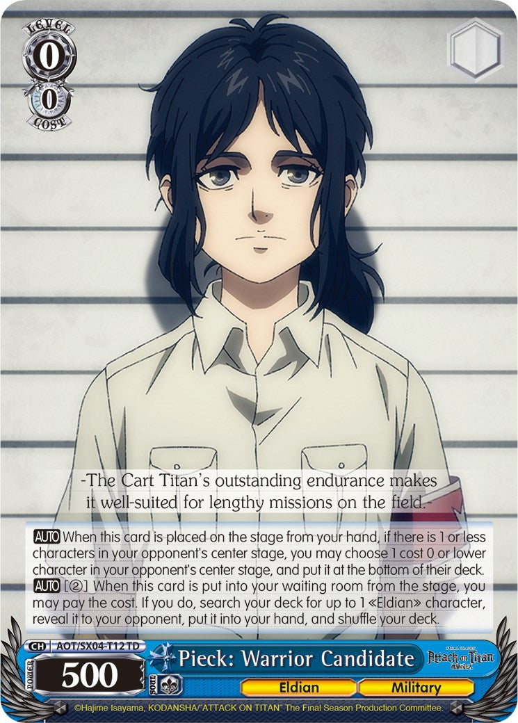 Pieck: Warrior Candidate [Attack On Titan: Final Season] | Cracking-Singles