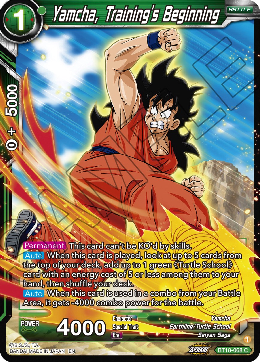 Yamcha, Training's Beginning (BT18-068) [Dawn of the Z-Legends] | Cracking-Singles