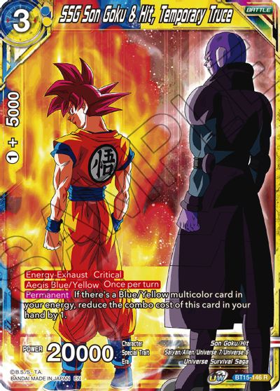 SSG Son Goku & Hit, Temporary Truce (BT15-146) [Saiyan Showdown] | Cracking-Singles