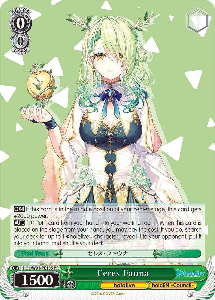 Ceres Fauna (HOL/W91-PE13S PR) (Promo) [hololive production] | Cracking-Singles