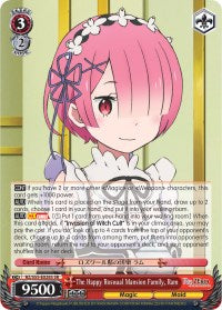 The Happy Roswaal Mansion Family, Ram (RZ/S55-E028S SR) [Re:ZERO Vol.2] | Cracking-Singles