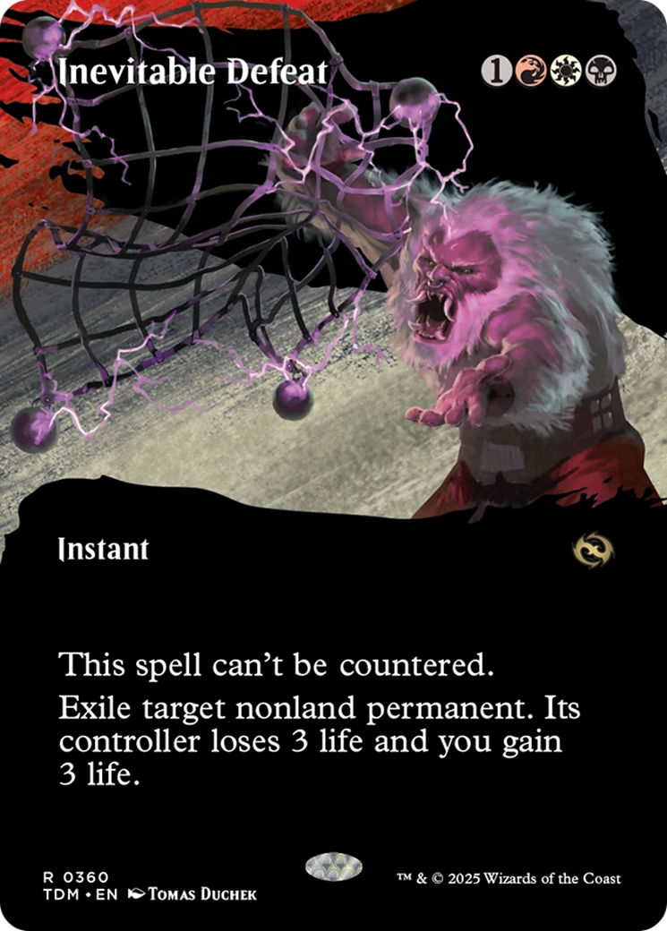 Inevitable Defeat (Borderless) [Tarkir: Dragonstorm] | Cracking-Singles