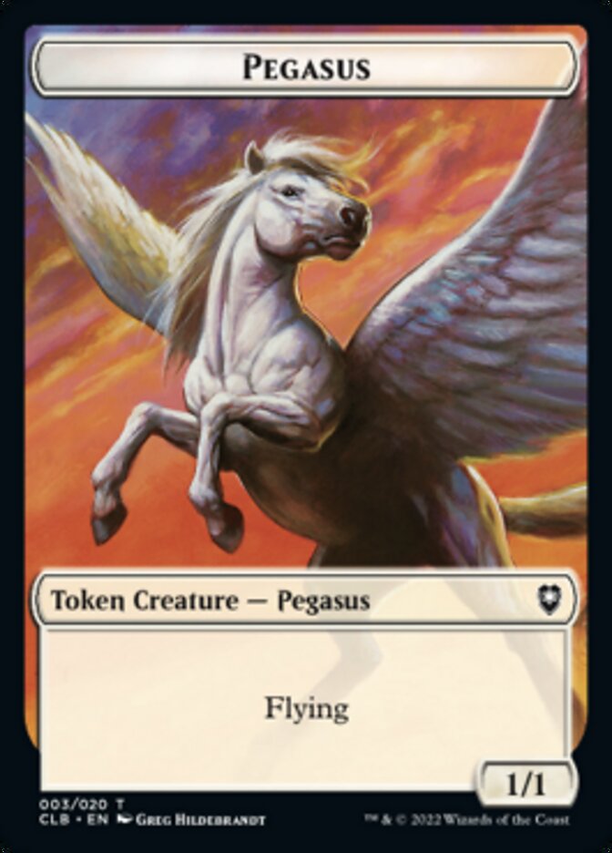 Treasure // Pegasus Double-Sided Token [Commander Legends: Battle for Baldur's Gate Tokens] | Cracking-Singles