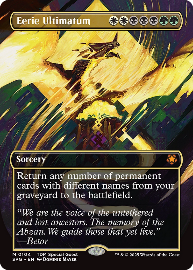 Eerie Ultimatum (Borderless) [Tarkir: Dragonstorm Special Guests] | Cracking-Singles