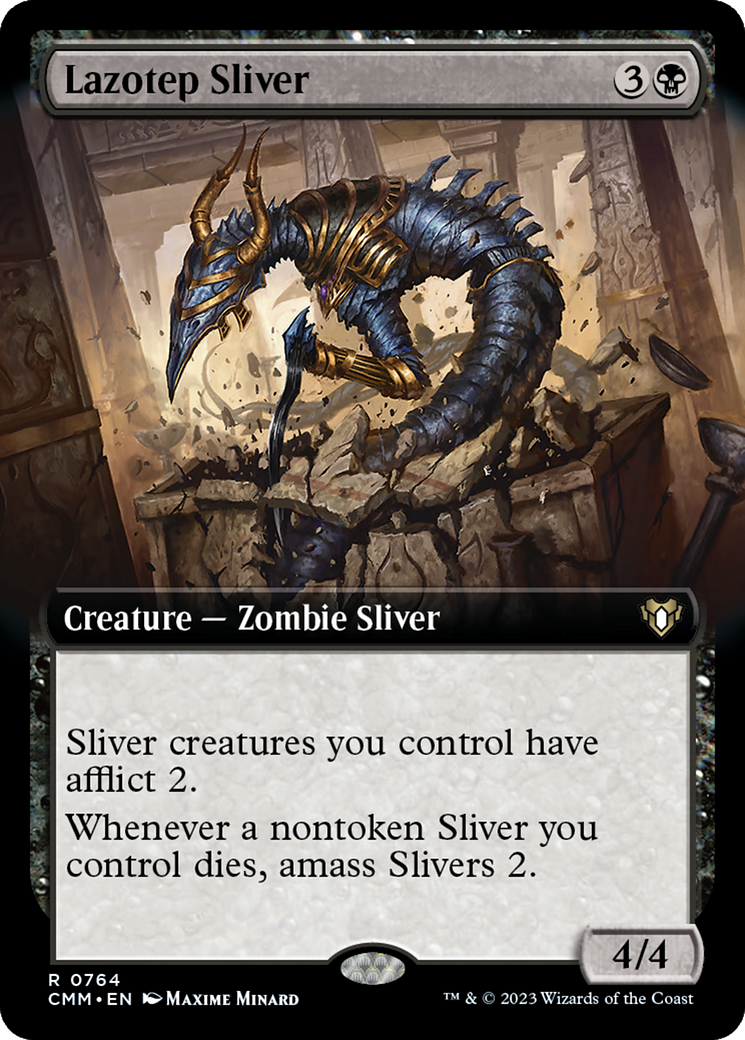 Lazotep Sliver (Extended Art) [Commander Masters] | Cracking-Singles