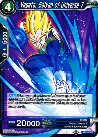 Vegeta, Saiyan of Universe 7 (XD1-02) [Assault of the Saiyans] | Cracking-Singles
