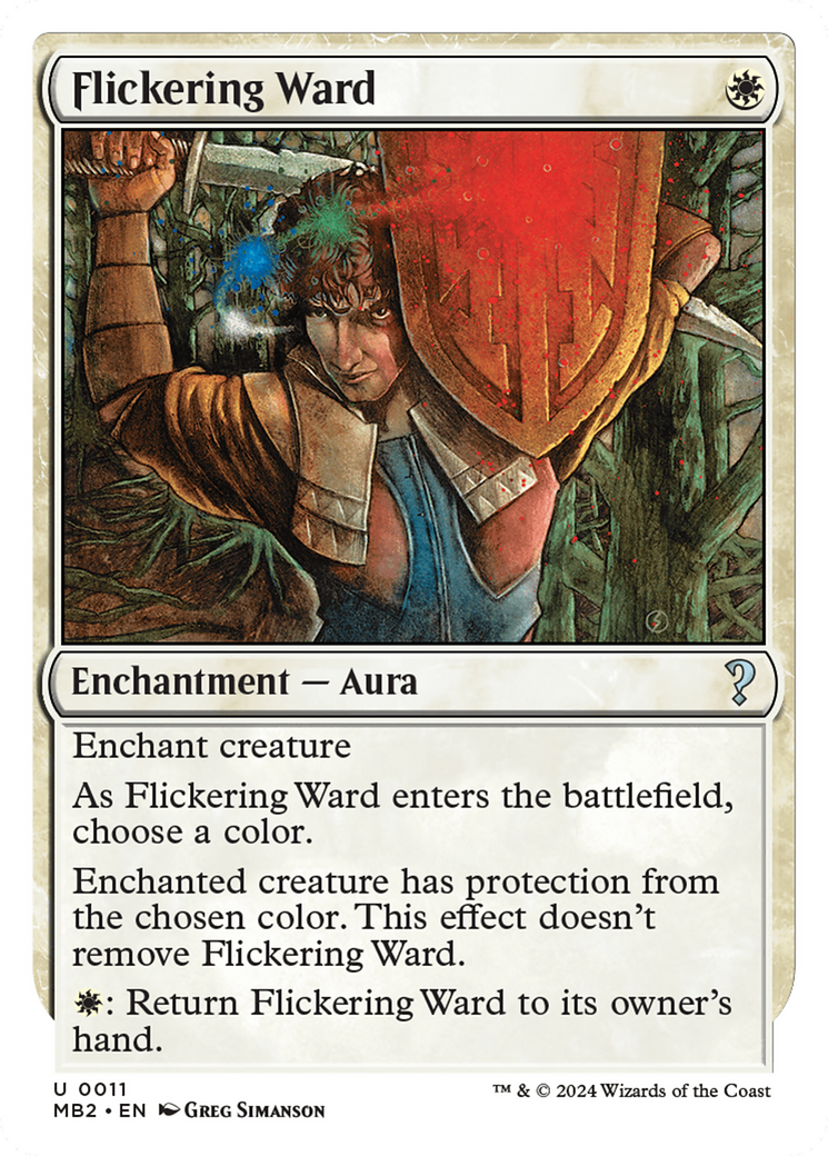 Flickering Ward (White Border) [Mystery Booster 2] | Cracking-Singles