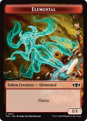Elemental (0017) // Warrior Double-Sided Token [Tarkir: Dragonstorm Commander Tokens] | Cracking-Singles