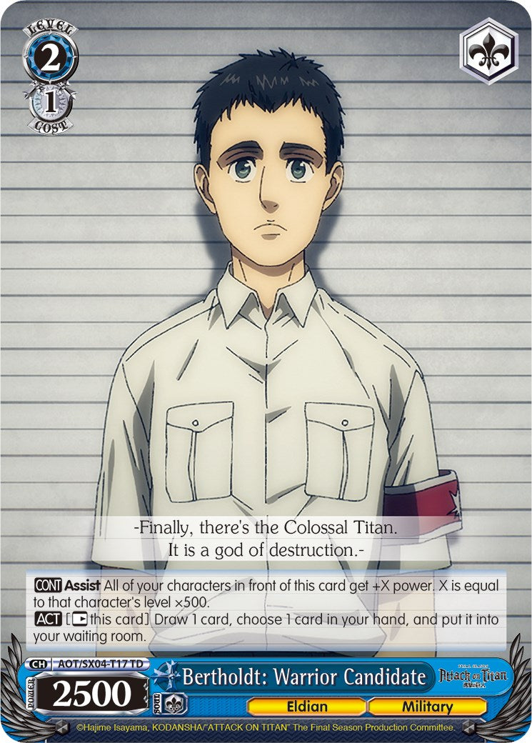Bertholdt: Warrior Candidate [Attack On Titan: Final Season] | Cracking-Singles