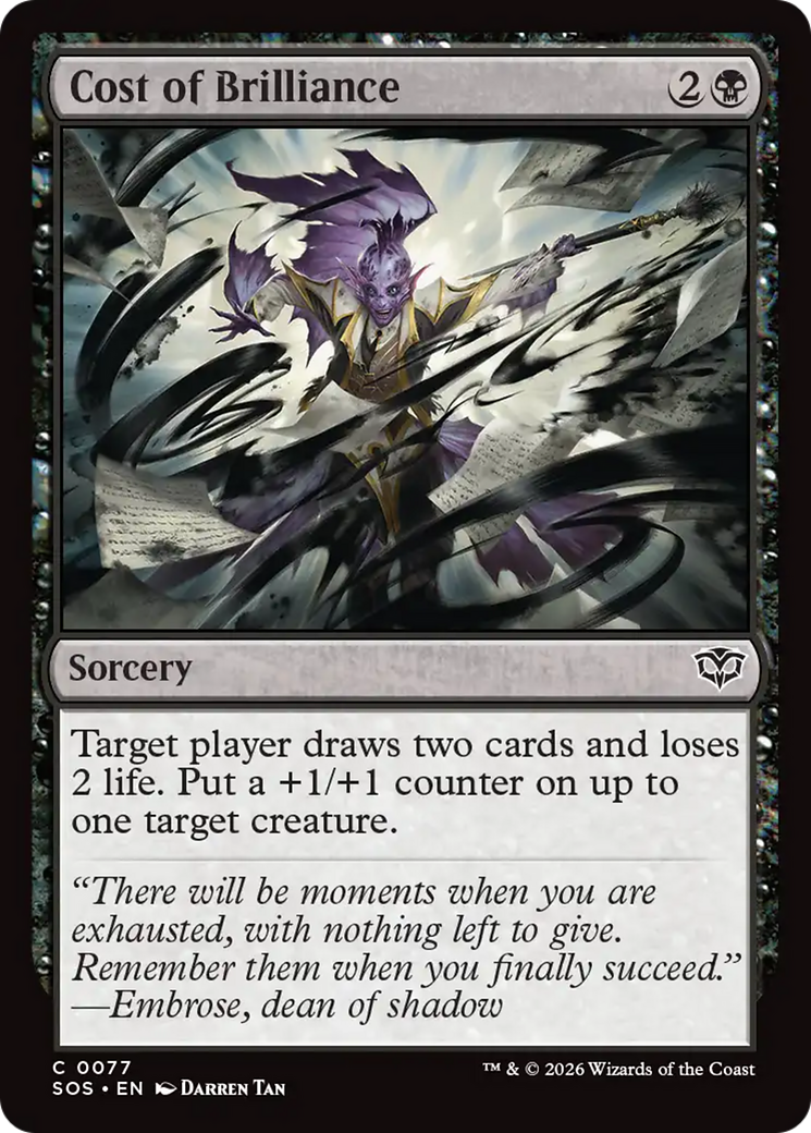 Cost of Brilliance [Secrets of Strixhaven] | Cracking-Singles