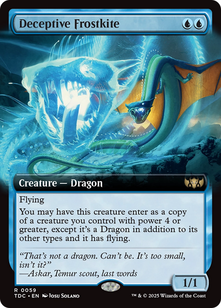 Deceptive Frostkite (Extended Art) [Tarkir: Dragonstorm Commander] | Cracking-Singles