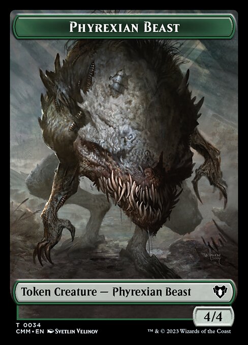 Thopter // Phyrexian Beast Double-Sided Token [Commander Masters Tokens] | Cracking-Singles