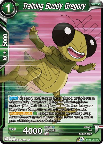 Training Buddy Gregory (BT15-083) [Saiyan Showdown] | Cracking-Singles