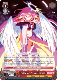 Pride of Power, Jibril (NGL/S58-E056S SR) [No Game No Life] | Cracking-Singles