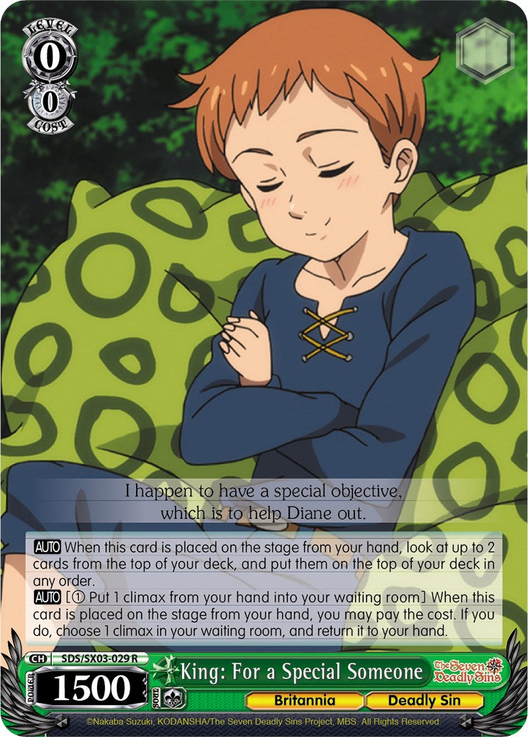 King: For a Special Someone (SDS/SX03-029 R) [The Seven Deadly Sins] | Cracking-Singles