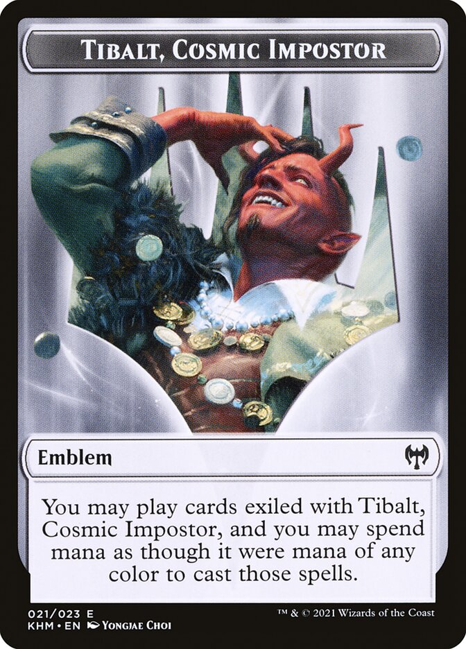 Dwarf Berserker // Tibalt, Cosmic Impostor Emblem Double-Sided Token [Kaldheim Tokens] | Cracking-Singles