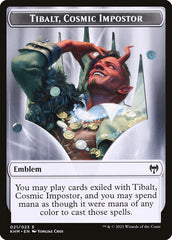 Elf Warrior // Tibalt, Cosmic Impostor Emblem Double-Sided Token [Kaldheim Tokens] | Cracking-Singles