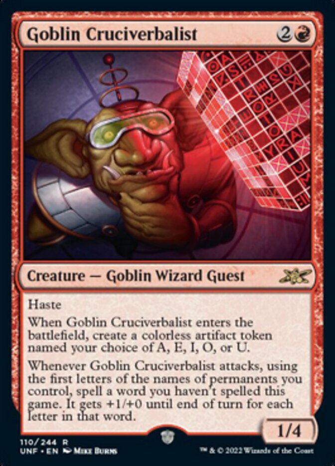 Goblin Cruciverbalist [Unfinity] | Cracking-Singles