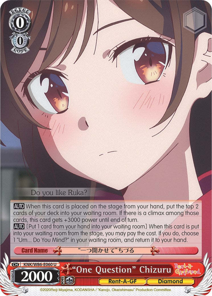 "One Question" Chizuru (KNK/W86-E060 U) [Rent-A-Girlfriend] | Cracking-Singles