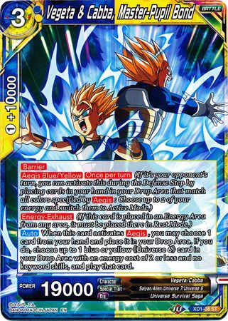 Vegeta & Cabba, Master-Pupil Bond (XD1-08) [Assault of the Saiyans] | Cracking-Singles