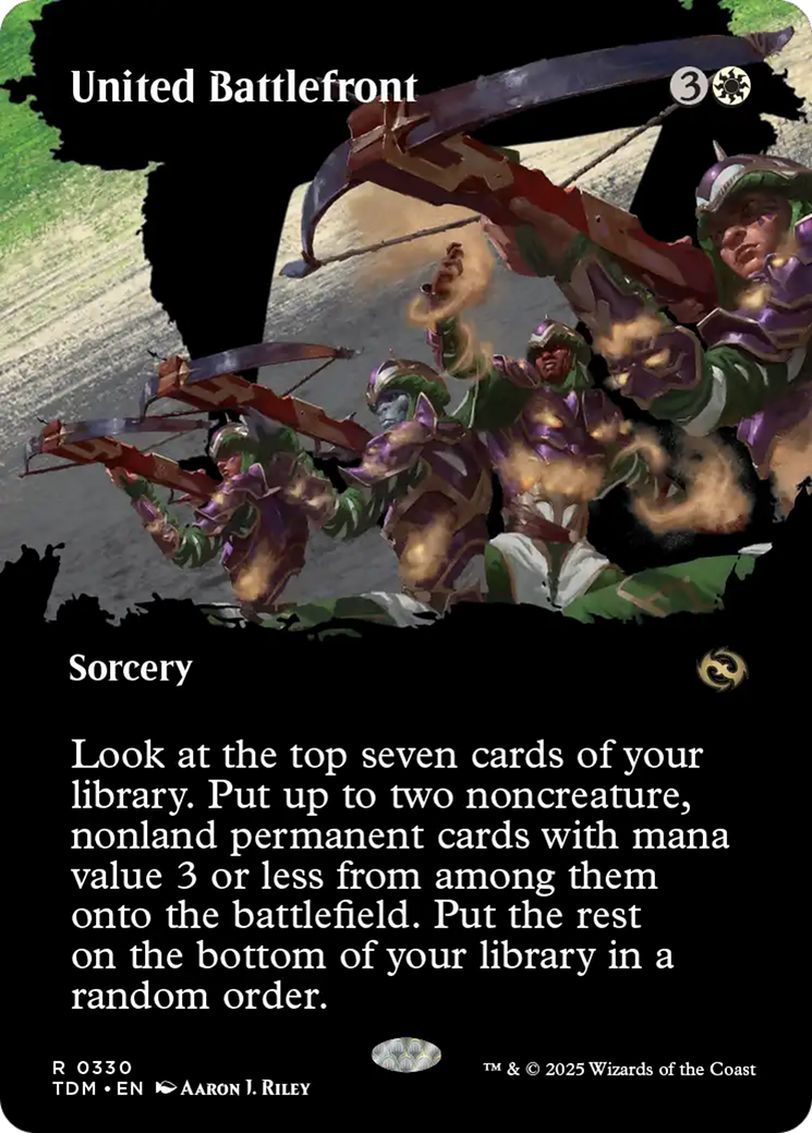 United Battlefront (Borderless) [Tarkir: Dragonstorm] | Cracking-Singles