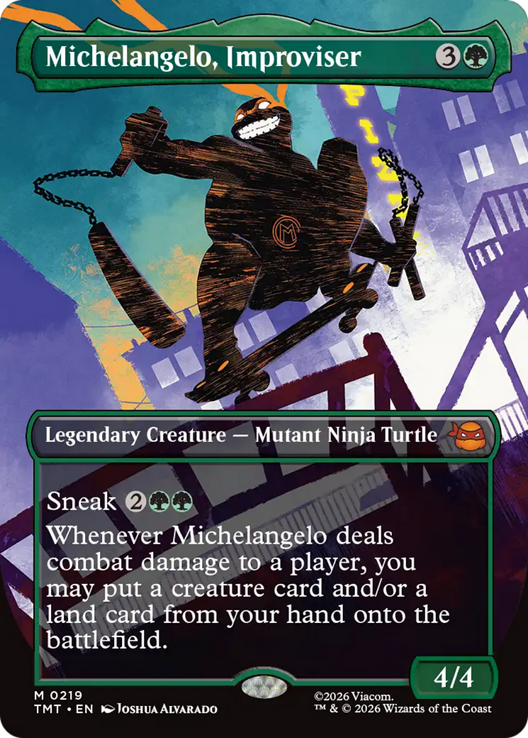 Michelangelo, Improviser (Borderless) [Teenage Mutant Ninja Turtles] | Cracking-Singles
