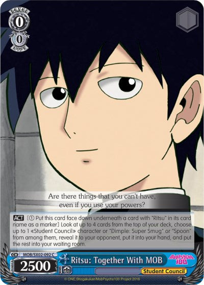 Ritsu: Together with MOB (MOB/SX02-092 C) [Mob Psycho 100] | Cracking-Singles