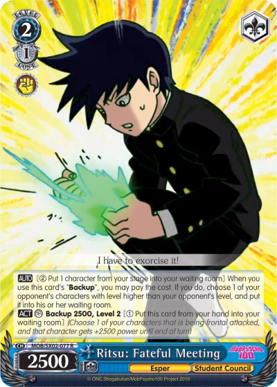 Ritsu: Fateful Meeting (MOB/SX02-077 R) [Mob Psycho 100] | Cracking-Singles
