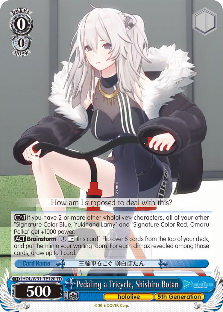Pedaling a Tricycle, Shishiro Botan (HOL/W91-TE120 TD) [hololive production] | Cracking-Singles