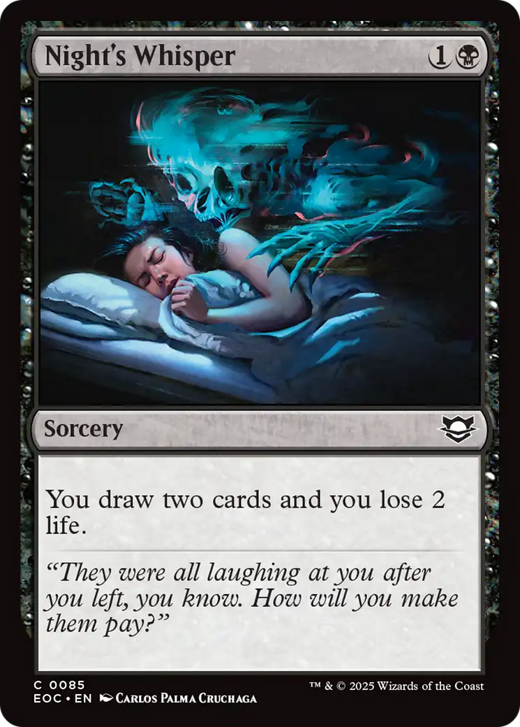 Night's Whisper [Edge of Eternities Commander] | Cracking-Singles