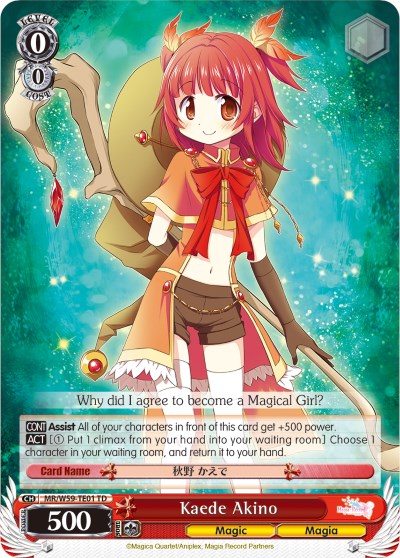 Kaede Akino (MR/W59-TE01 TD) [Magia Record: Puella Magi Madoka Magica [Side Story] (Mobile)] | Cracking-Singles
