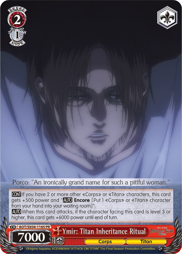 Ymir: Titan Inheritance Ritual (Foil) [Attack On Titan: Final Season] | Cracking-Singles