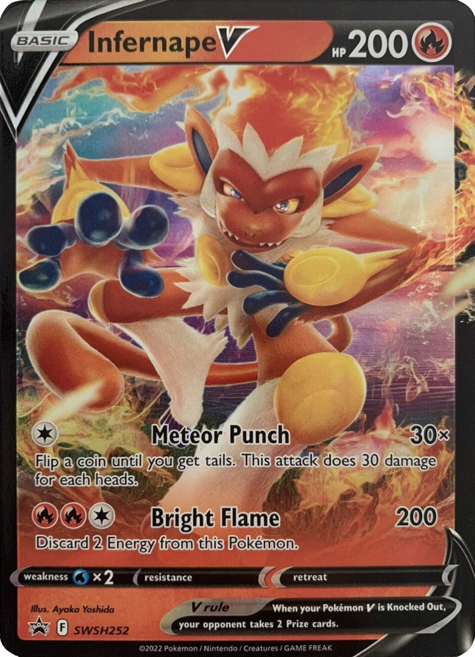 Infernape V (SWSH252) (Jumbo Card) [Sword & Shield: Black Star Promos] | Cracking-Singles