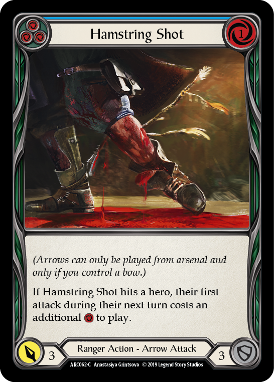Hamstring Shot (Blue) [ARC062-C] (Arcane Rising)  1st Edition Rainbow Foil | Cracking-Singles