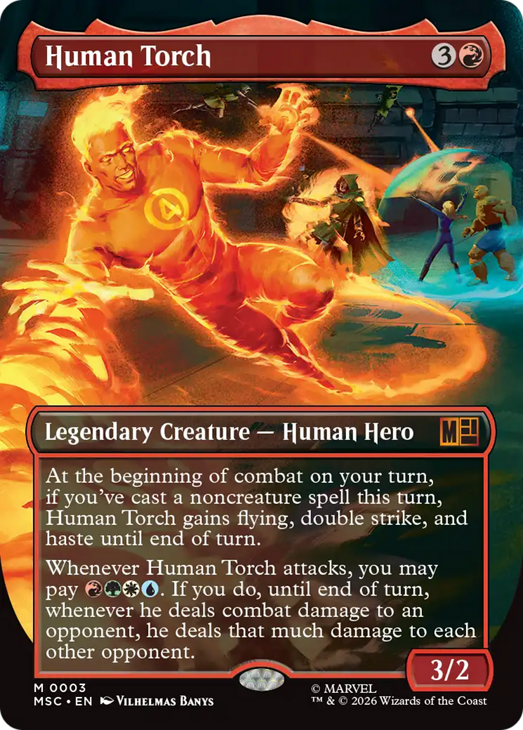 Human Torch (Borderless) [Marvel Super Heroes Commander] | Cracking-Singles