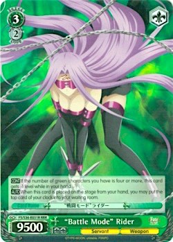 "Battle Mode" Rider (FS/S36-E031R RRR) [Fate/Stay Night [Unlimited Blade Works] Vol. II] | Cracking-Singles
