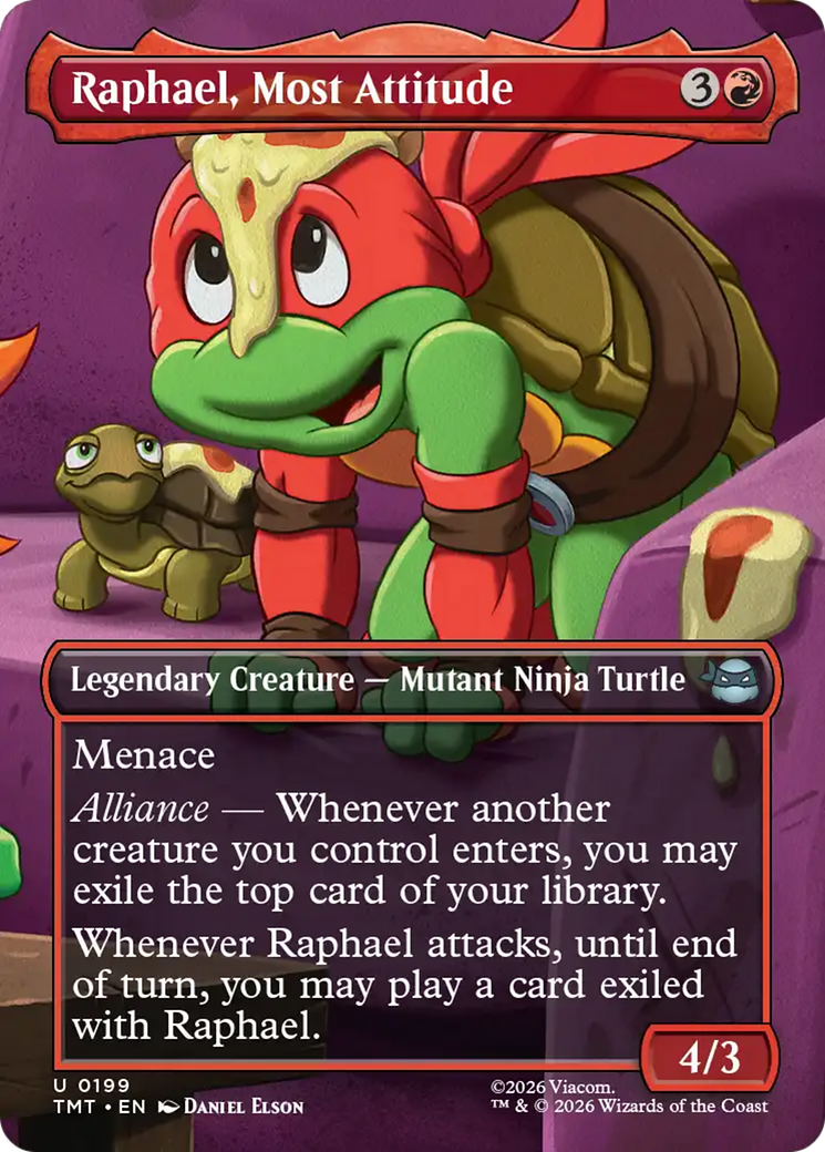 Raphael, Most Attitude (Borderless) [Teenage Mutant Ninja Turtles] | Cracking-Singles