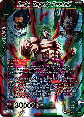 Broly, Tragedy Foretold (SPR) (BT7-115) [Assault of the Saiyans] | Cracking-Singles